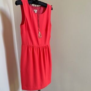 Sleeveless Coral Dress by J Crew